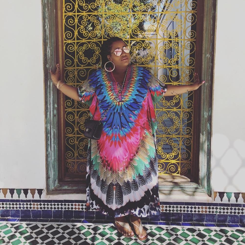 Beautiful multicolored kaftan/coverup